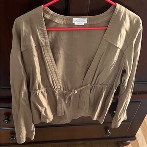 Lovers + Friends Tan Blouse